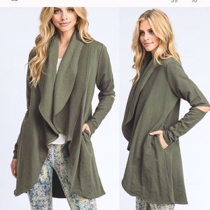 Dark olive/brownish cardigan with cut outs